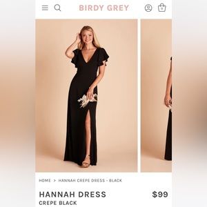 Hannah Crepe Dress by Birdy Grey